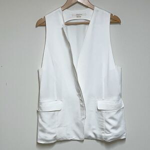 NWT O’2nd  NY classic Cream Sleeveless Blazer Vest Sz 6 $670
